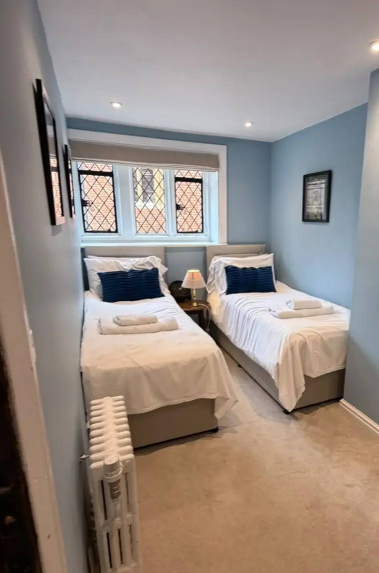 Twin bedroom at Lanwades Hall